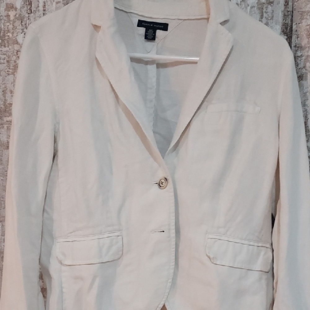 Tommy Hilfiger Cream Blazer Jacket
